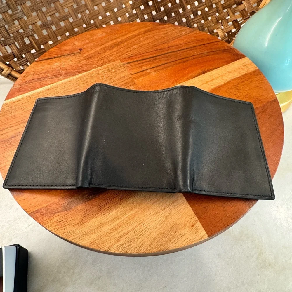 Saddlebred Mens Trifold Wallet Black Leather with ID‎ Window 31BK11X002 NEW